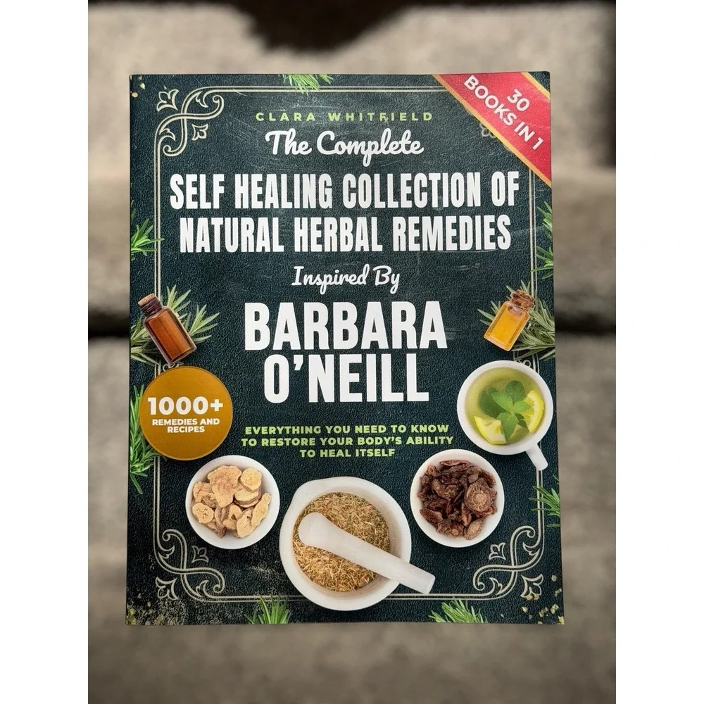 NEW Herbal Remedies Book Clara Whitfield Inspired by Barbara O'Neill 1000 Recipe